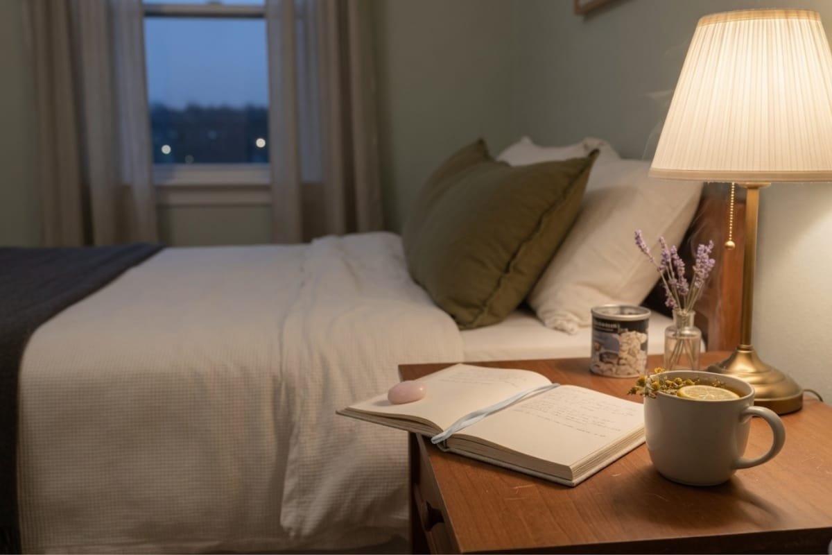 calming evening sleep routine that supports healthy blood pressure
