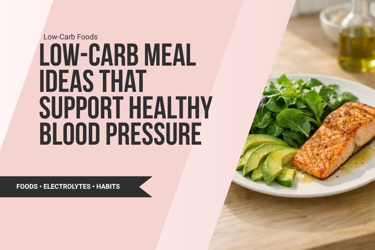 low-carb meal ideas that support healthy blood pressure with grilled salmon avocado and leafy greens