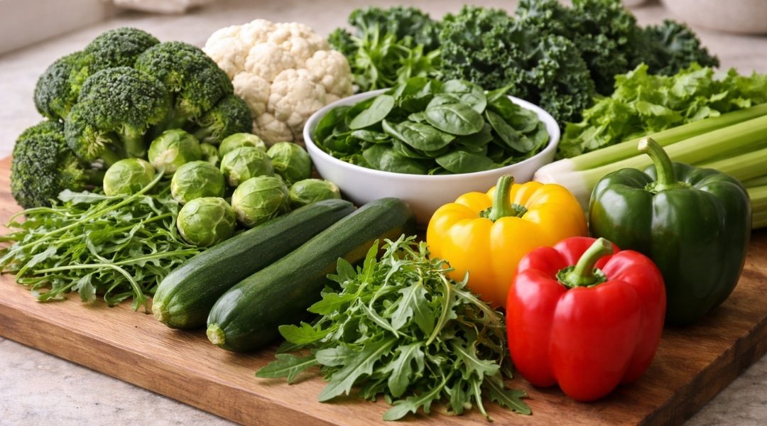low-carb vegetables for blood pressure including broccoli leafy greens zucchini celery and bell peppers