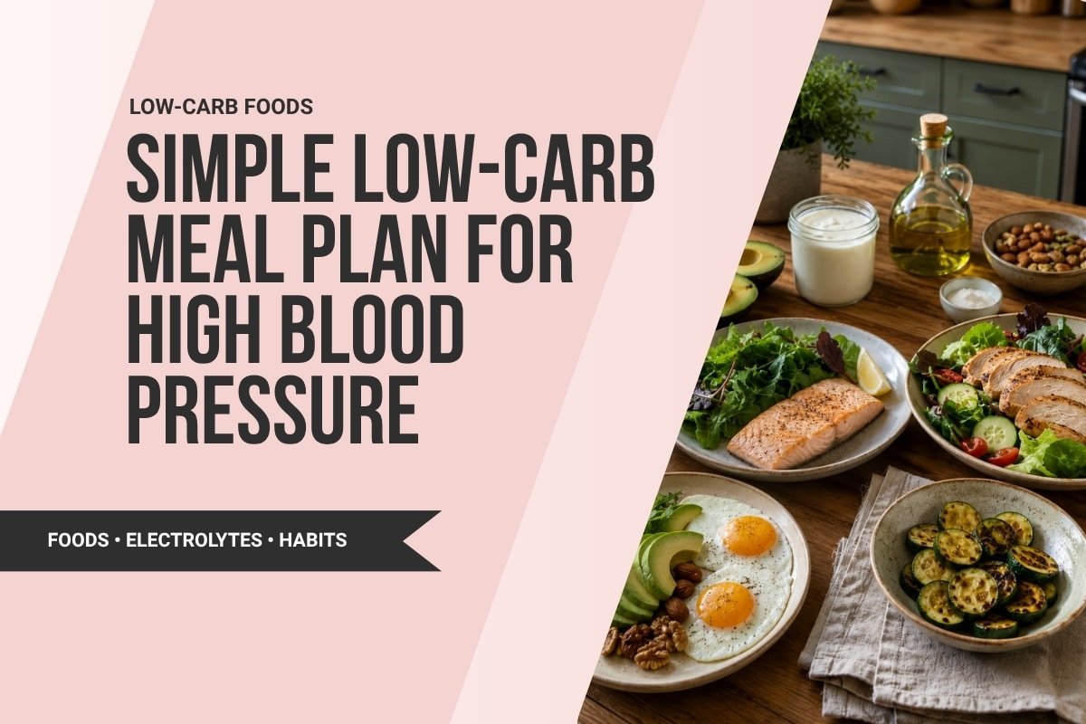 a feature blog post image for low-carb meal plan for high blood pressure